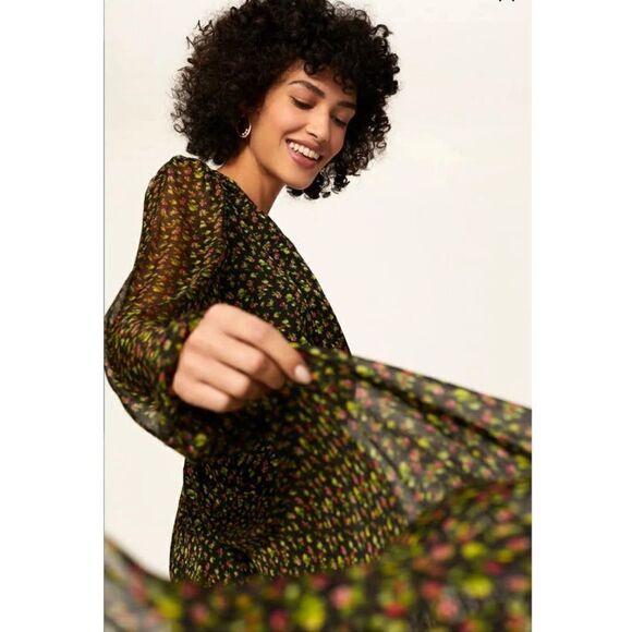 New Caroline Constas Vivian Gown Small Winter Rose - Picture 11 of 14